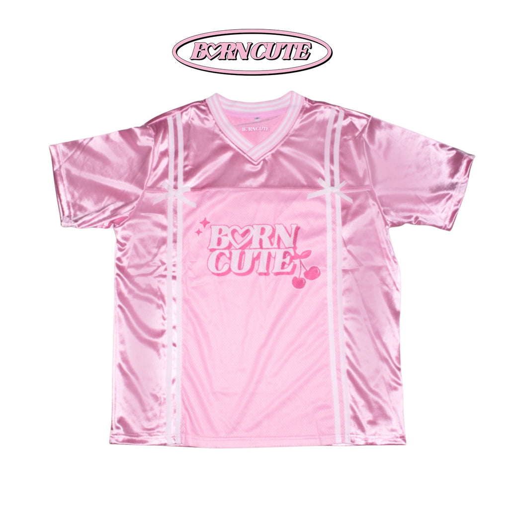 Borncute signature ribbon jersey in Pink