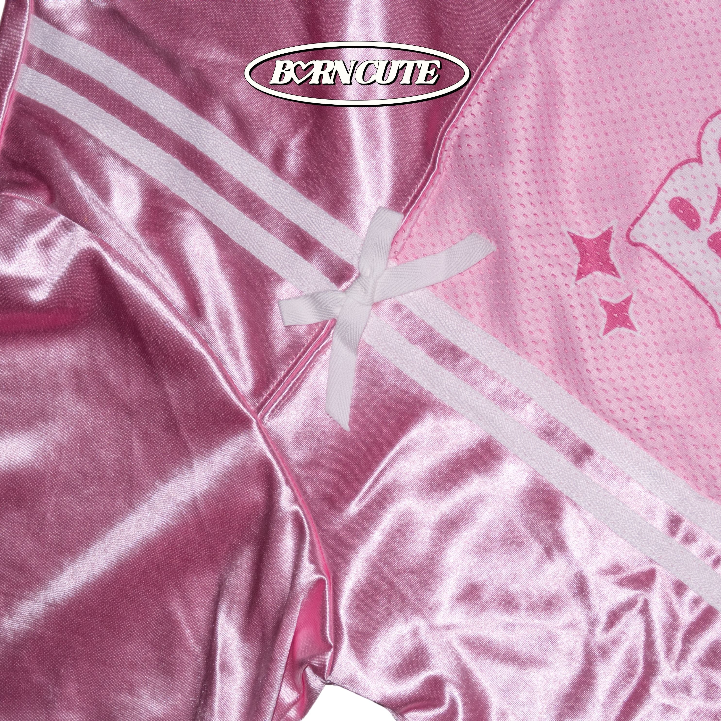 Borncute signature ribbon jersey in Pink
