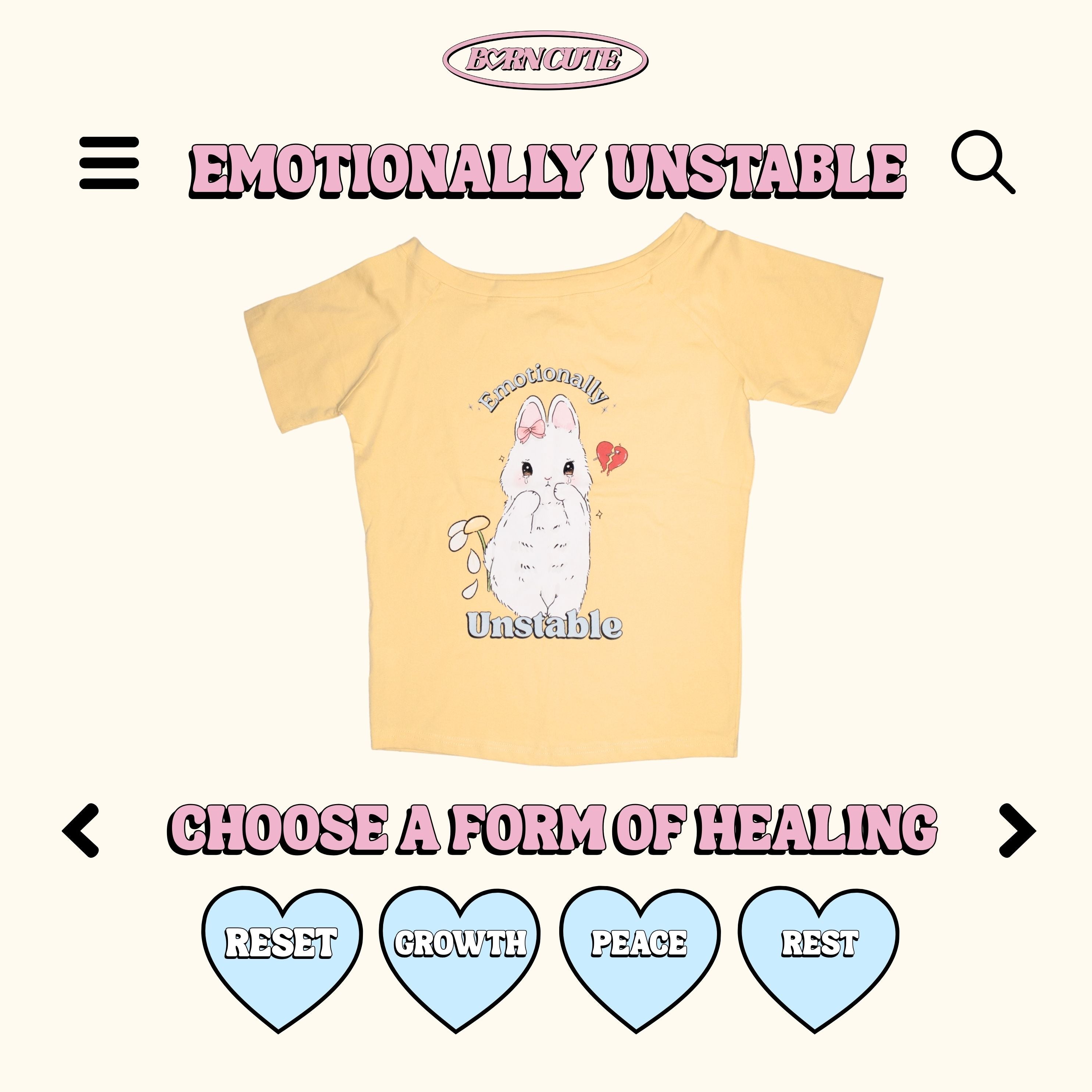 Borncute Emotionally Unstable Off shoulder