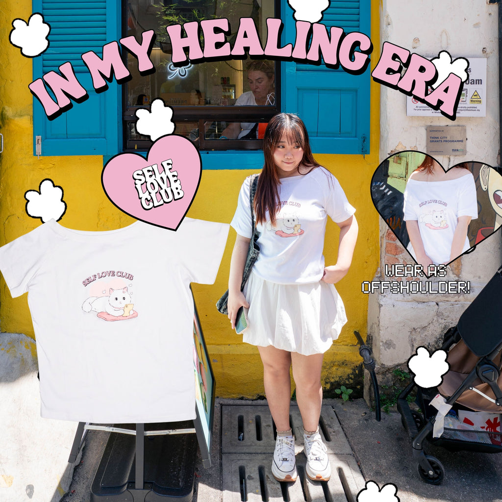 Borncute Self love club Off shoulder