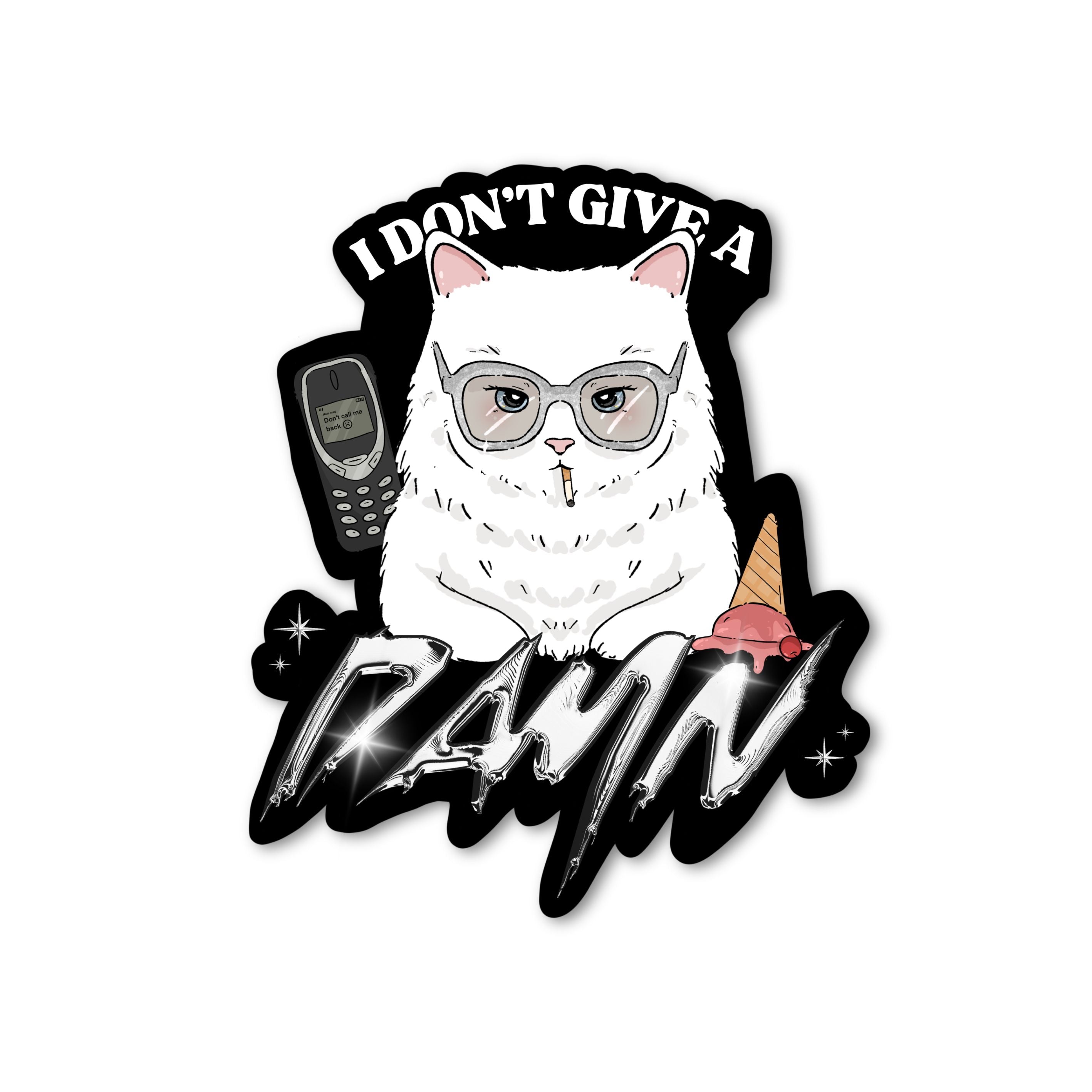 I don't give a damn | Borncute Original Sticker