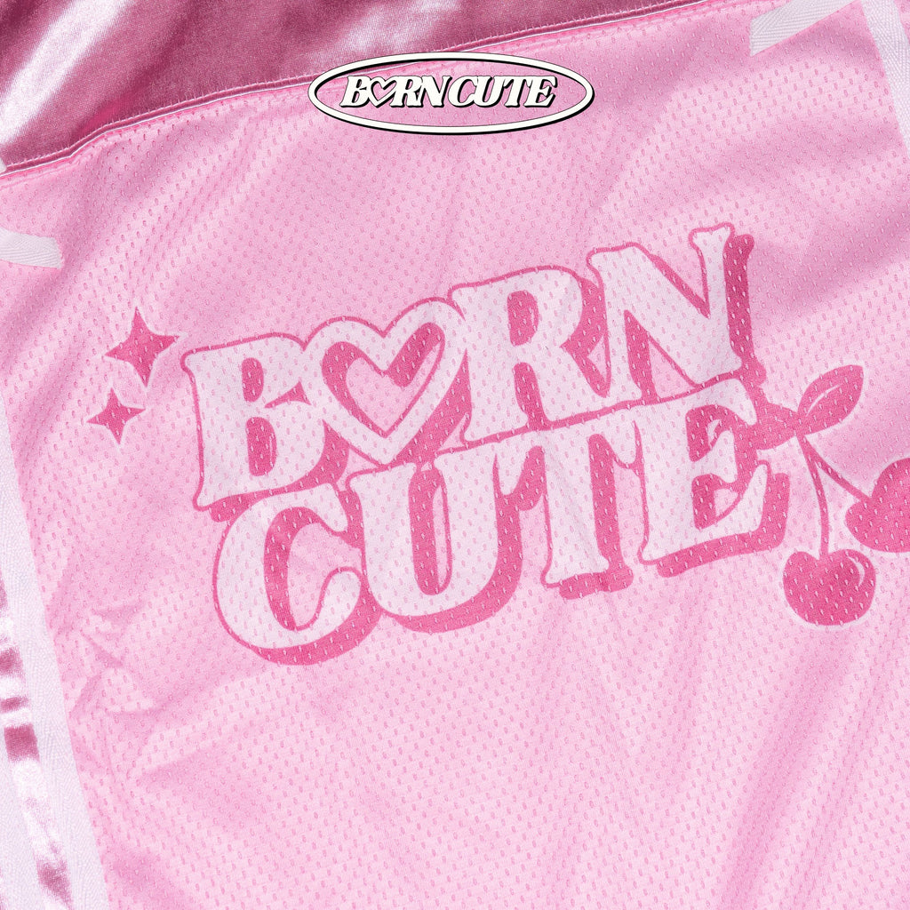 Borncute signature ribbon jersey in Pink