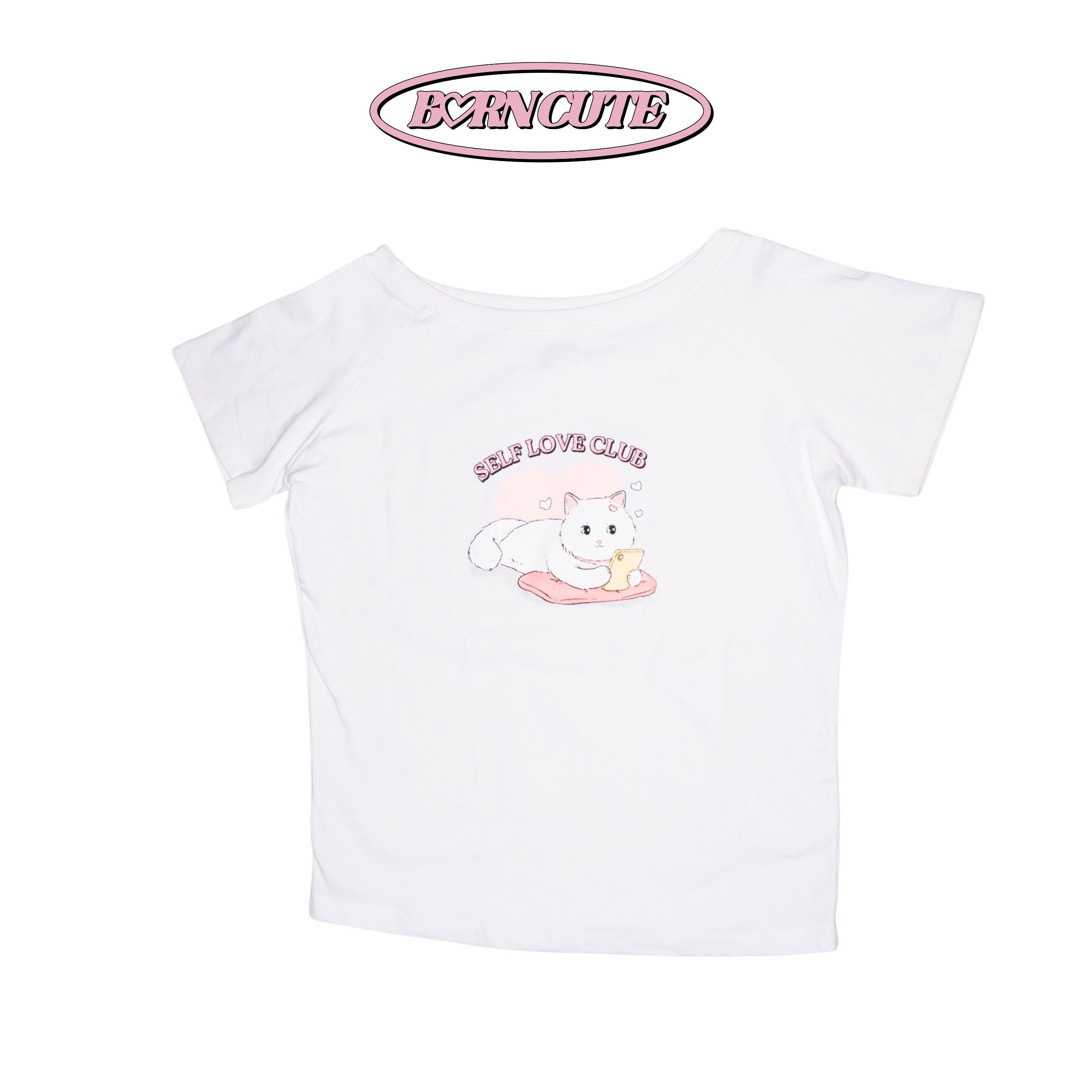 Borncute Self love club Off shoulder