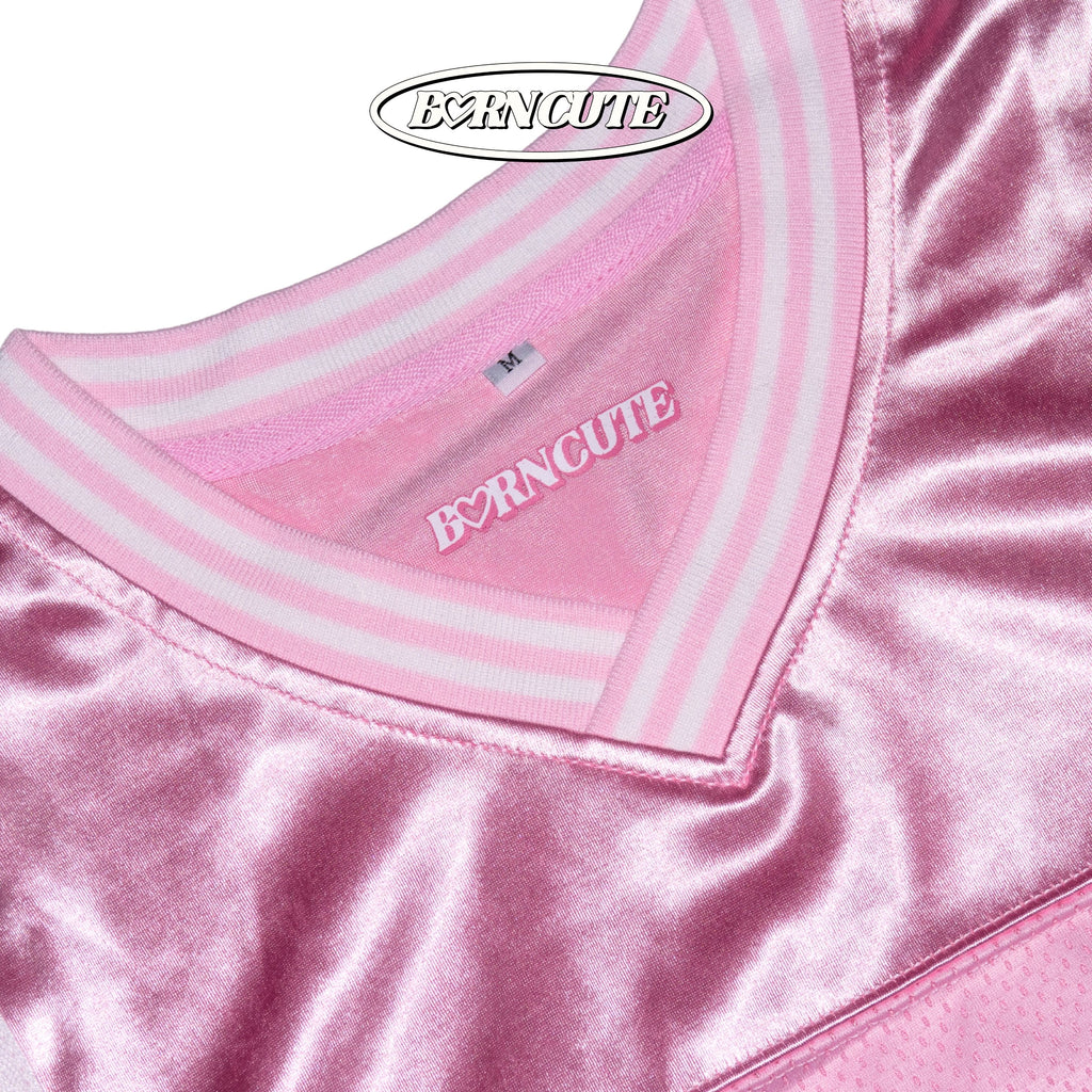 Borncute signature ribbon jersey in Pink