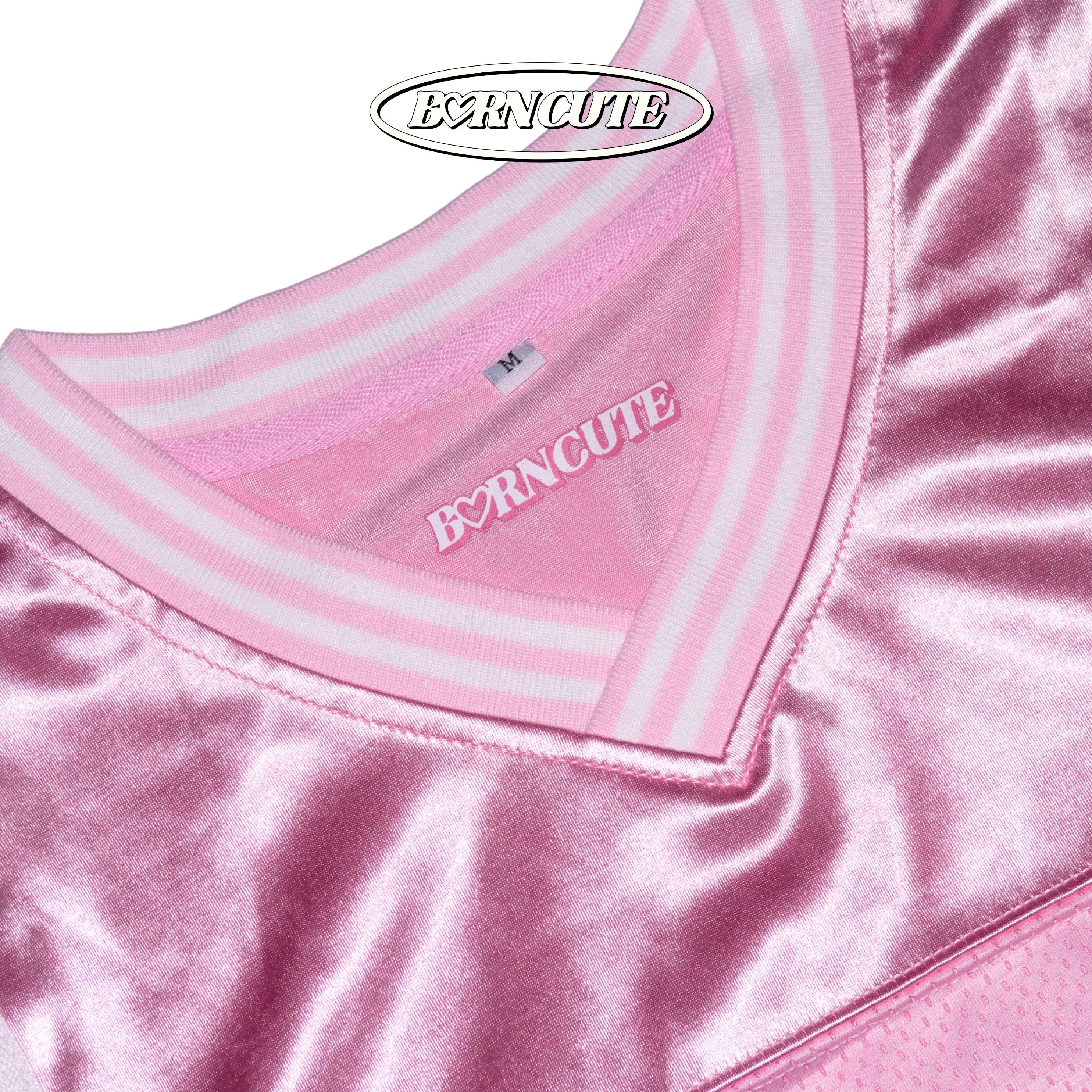 Borncute signature ribbon jersey in Pink