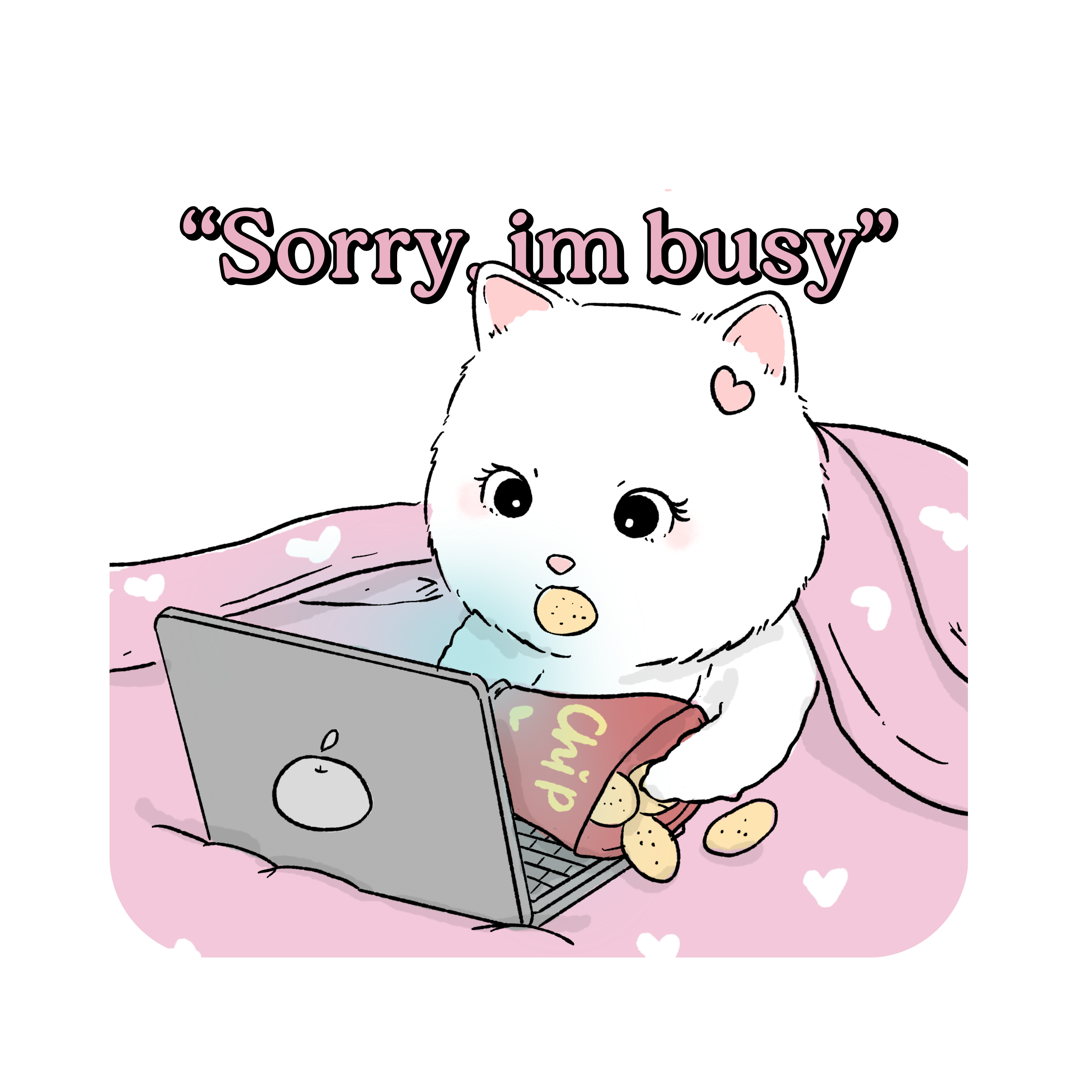 Sorry i'm busy | Borncute Original Sticker